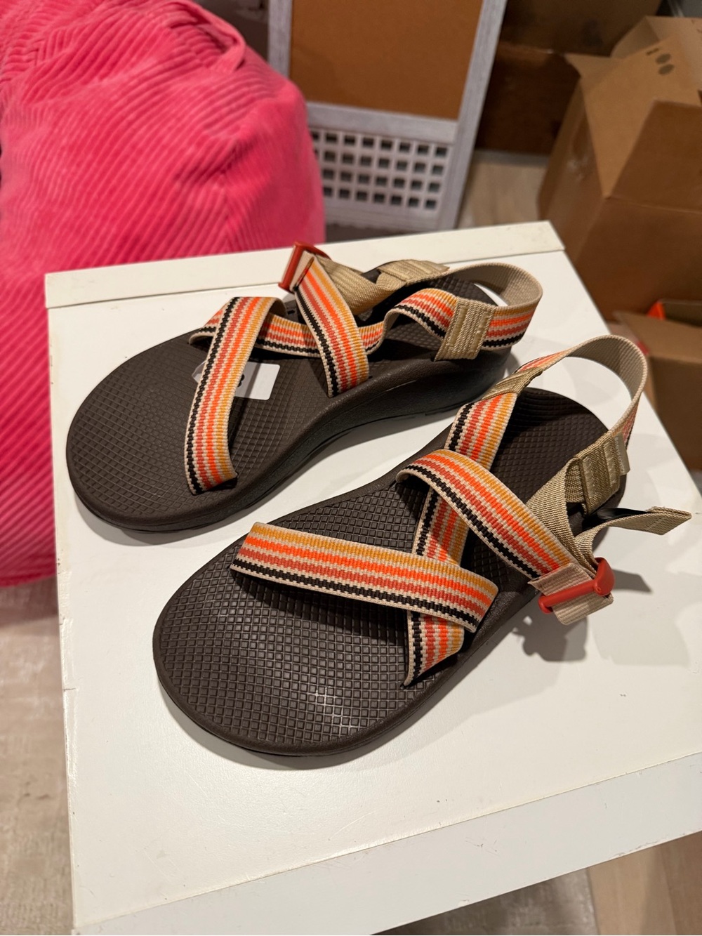CHACO Strappy Outdoor Sandals - Orange Stripe